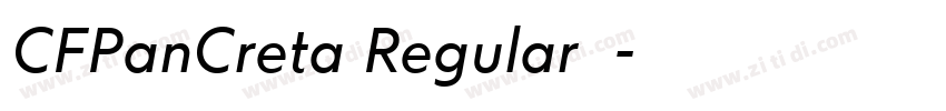 CFPanCreta Regular 常字体转换